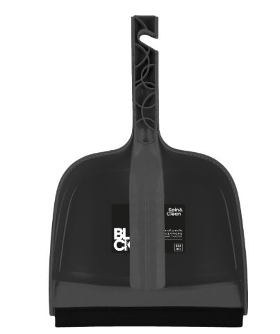 Набор Spin&Clean Black щетка-сметка с совком c кромкой